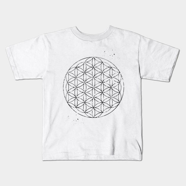 Flower of Life Kids T-Shirt by erzebeth